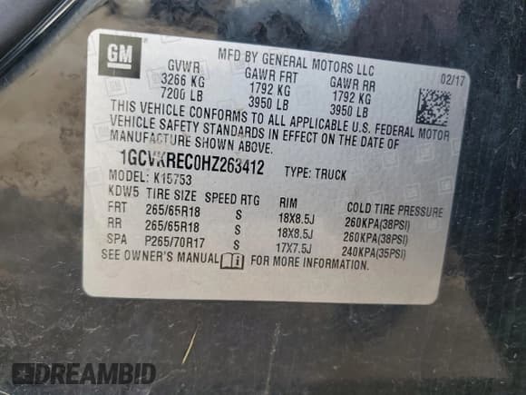 ✅ 2017 Chevrolet Silverado 1500 LT • VIN: 1GCVKREC0HZ263412 • Лот: 69582004. Опубликован ранее на Copart с пробегом 139 202 миль. Бесплатный доступ к архиву аукционных продаж из США и подробный отчёт об истории автомобиля на DreamBid. Изображение 12.
