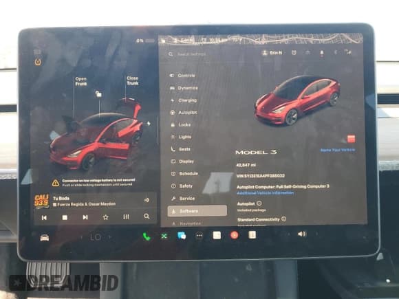 ✅ 2023 Tesla Model 3 • VIN: 5YJ3E1EA4PF385032 • Lot: 51714665. Wystawiony na Copart z przebiegiem 42 847 mil. Bezpłatny archiwum sprzedaży aukcyjnych z USA i szczegółowy raport historii pojazdu na DreamBid. Zdjęcie 9.