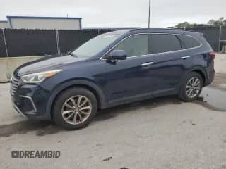 2017 Hyundai Santa Fe SE z VIN KM8SM4HF3HU196447, wystawiony jako Copart lot #86217005 z przebiegiem 128 981 mil mil oraz Czysty tytuł • Clean title. Historia ofert i sprzedaży dostępna na DreamBid. Obrazek 1.