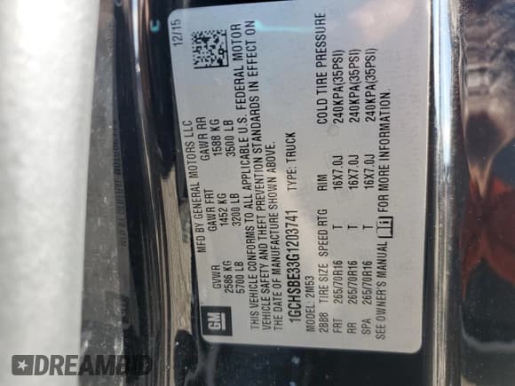 ✅ 2016 Chevrolet Colorado 2WD WT • VIN: 1GCHSBE33G1203741 • Лот: 70881605. Опубликован ранее на Copart с пробегом 138 455 миль. Бесплатный доступ к архиву аукционных продаж из США и подробный отчёт об истории автомобиля на DreamBid. Изображение 12.