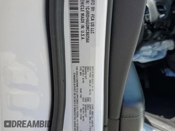 ✅ 2021 Dodge Durango SXT Plus • VIN: 1C4RDHAG0MC862564 • Lot: 57786815. Listed on Copart with Not provided. Free auction sales archive from the USA and detailed vehicle history report at DreamBid. Image 13.