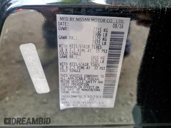 ✅ 2016 Infiniti QX60 • VIN: 5N1AL0MN7GC530293 • Lot: 70568815. Listed on Copart with 129,515 mi. Free auction sales archive from the USA and detailed vehicle history report at DreamBid. Image 14.