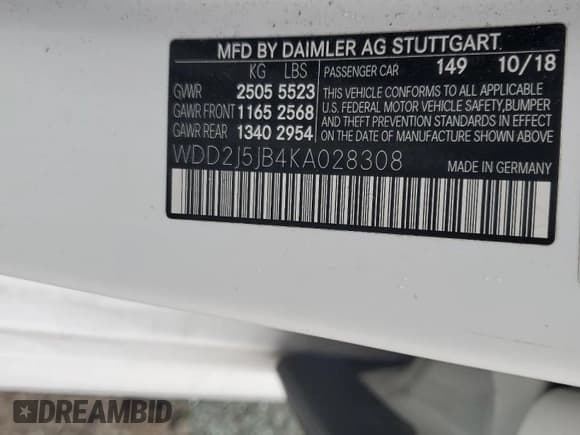 ✅ 2019 Mercedes-Benz CLS 450 • VIN: WDD2J5JB4KA028308 • Лот: 44466583. Опубликован ранее на Copart с пробегом 32 778 миль. Бесплатный доступ к архиву аукционных продаж из США и подробный отчёт об истории автомобиля на DreamBid. Изображение 12.