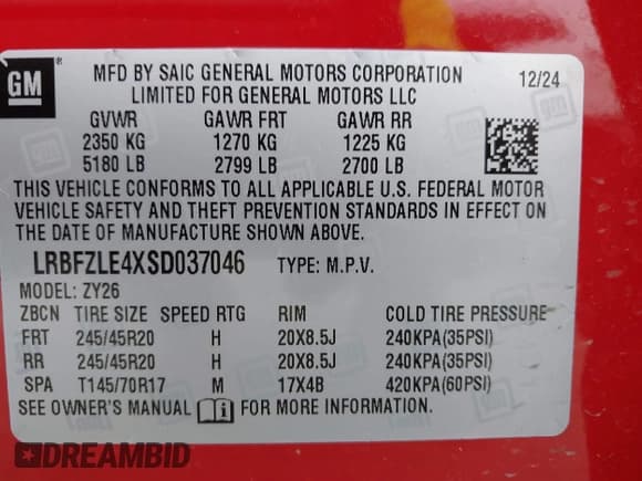 ✅ 2025 Buick Envision Sport Touring • VIN: LRBFZLE4XSD037046 • Lot: 42497998. Listed on IAAI with 187 mi. Free auction sales archive from the USA and detailed vehicle history report at DreamBid. Image 9.