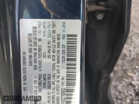 ✅ 2016 Mazda CX-5 Grand Touring • VIN: JM3KE4DY8G0786682 • Lot: 92272465. Listed on Copart with 107,509 mi. Free auction sales archive from the USA and detailed vehicle history report at DreamBid. Image 13.