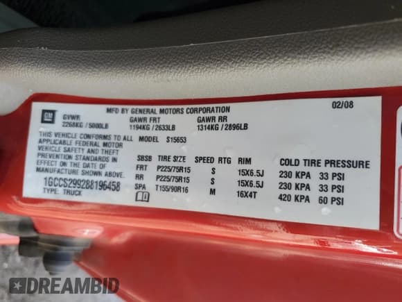 ✅ 2008 Chevrolet Colorado LS • VIN: 1GCCS299288196458 • Лот: 66943105. Опубликован ранее на Copart с пробегом 139 940 миль. Бесплатный доступ к архиву аукционных продаж из США и подробный отчёт об истории автомобиля на DreamBid. Изображение 13.