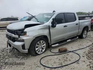 2020 Chevrolet Silverado 1500 Custom with VIN 1GCUYBEFXLZ258111, listed as a Copart auction lot 57604535 with 72,365 mi miles and Non repairable. Bid and sale history available at DreamBid. Image 1.