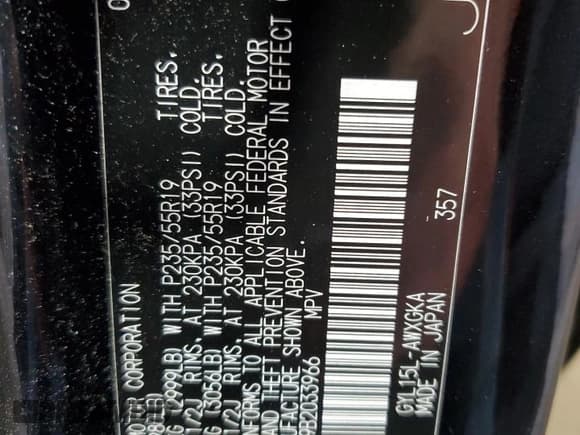 ✅ 2011 Lexus RX 450h • VIN: JTJBC1BA9B2033966 • Lot: 67598955. Listed on Copart with Not provided. Free auction sales archive from the USA and detailed vehicle history report at DreamBid. Image 13.