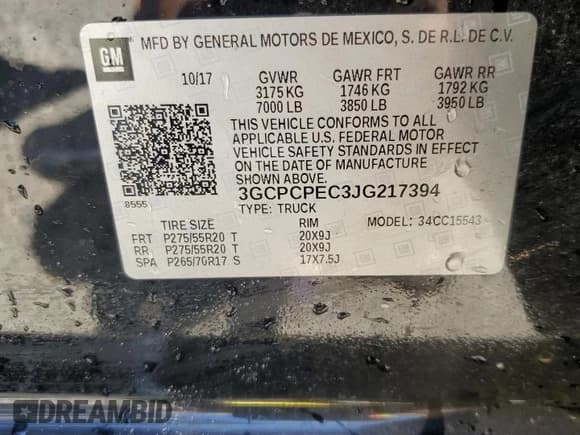 ✅ 2018 Chevrolet Silverado 1500 Custom • VIN: 3GCPCPEC3JG217394 • Лот: 68479584. Опубликован ранее на Copart с пробегом 203 350 миль. Бесплатный доступ к архиву аукционных продаж из США и подробный отчёт об истории автомобиля на DreamBid. Изображение 12.