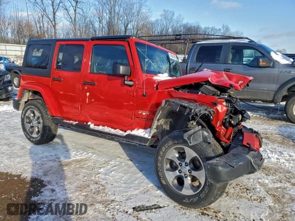 ✅ 2017 Jeep Wrangler Unlimited Sahara • VIN: 1C4BJWEG3HL750873 • Lot: 94561895. Listed on Copart with 68,608 mi. Free auction sales archive from the USA and detailed vehicle history report at DreamBid. Image 4.