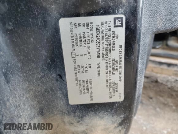 ✅ 2009 Chevrolet Silverado 1500 • VIN: 1GCEK24C59Z175188 • Лот: 47618465. Опубликован ранее на Copart с пробегом 381 266 миль. Бесплатный доступ к архиву аукционных продаж из США и подробный отчёт об истории автомобиля на DreamBid. Изображение 12.