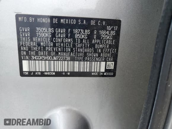 ✅ 2018 Honda Fit EX-L • VIN: 3HGGK5H90JM722738 • Lot: 69838695. Listed on Copart with 20,584 mi. Free auction sales archive from the USA and detailed vehicle history report at DreamBid. Image 13.