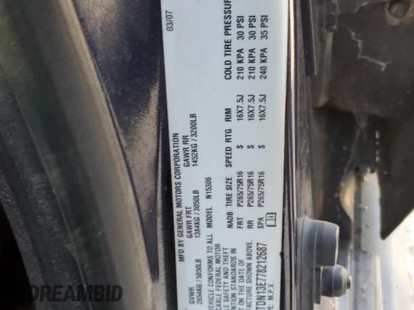 ✅ 2007 Hummer H3 SUV • VIN: 5GTDN13E778212687 • Lot: 92744285. Wystawiony na Copart z przebiegiem 222 280 mil. Bezpłatny archiwum sprzedaży aukcyjnych z USA i szczegółowy raport historii pojazdu na DreamBid. Zdjęcie 13.