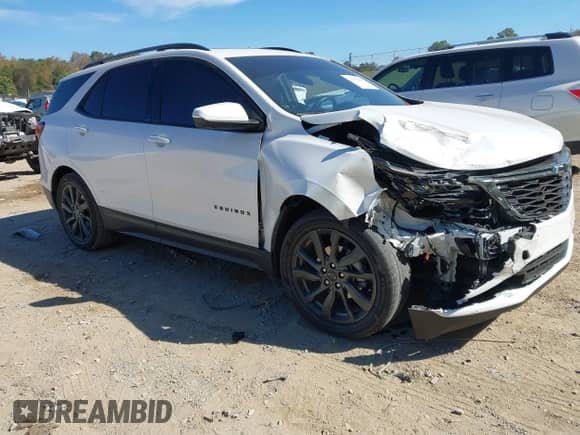 2024 Chevrolet Equinox RS with VIN 3GNAXMEG9RS104688, listed as a IAAI auction lot 43479316 with 36,166 mi miles and . Bid and sale history available at DreamBid. Image 1.