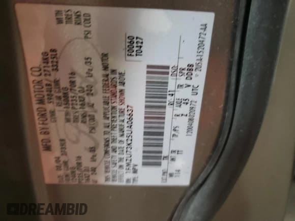 ✅ 2005 Ford Explorer XLT • VIN: 1FMZU73K25UA06637 • Лот: 52127715. Опубликован ранее на Copart с пробегом 178 964 миль. Бесплатный доступ к архиву аукционных продаж из США и подробный отчёт об истории автомобиля на DreamBid. Изображение 13.