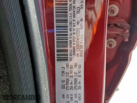 ✅ 2019 Ram 1500 Limited • VIN: 1C6SRFHT4KN525253 • Lot: 92248965. Wystawiony na Copart z przebiegiem 65 078 mil. Bezpłatny archiwum sprzedaży aukcyjnych z USA i szczegółowy raport historii pojazdu na DreamBid. Zdjęcie 12.