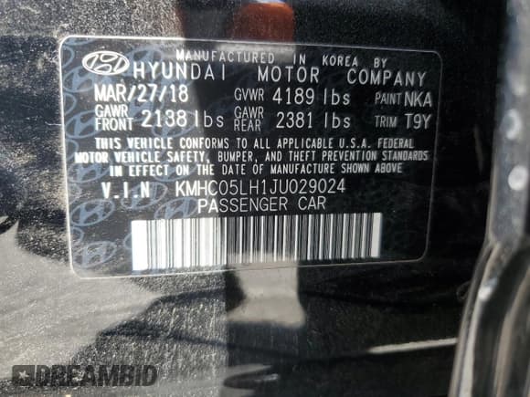 ✅ 2018 Hyundai Ioniq Limited • VIN: KMHC05LH1JU029024 • Lot: 53097804. Wystawiony na Copart z przebiegiem 58 101 mil. Bezpłatny archiwum sprzedaży aukcyjnych z USA i szczegółowy raport historii pojazdu na DreamBid. Zdjęcie 13.