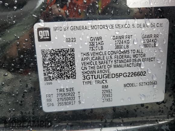 ✅ 2023 GMC Sierra 1500 Denali • VIN: 3GTUUGED5PG226602 • Лот: 71270545. Опубликован ранее на Copart с пробегом 36 185 миль. Бесплатный доступ к архиву аукционных продаж из США и подробный отчёт об истории автомобиля на DreamBid. Изображение 12.