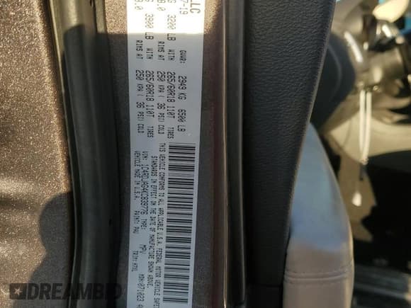 ✅ 2019 Dodge Durango SXT Plus • VIN: 1C4RDJAG4KC839776 • Lot: 90951925. Listed on Copart with 102,828 mi. Free auction sales archive from the USA and detailed vehicle history report at DreamBid. Image 13.