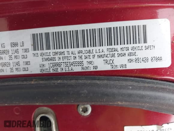 ✅ 2014 Ram 1500 Express • VIN: 1C6RR6FT5ES455995 • Lot: 43849041. Listed on IAAI with 221,783 mi. Free auction sales archive from the USA and detailed vehicle history report at DreamBid. Image 9.