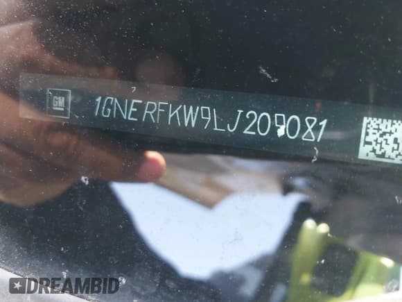 ✅ 2020 Chevrolet Traverse LS • VIN: 1GNERFKW9LJ209081 • Lot: 42870767. Listed on IAAI with 123,744 mi. Free auction sales archive from the USA and detailed vehicle history report at DreamBid. Image 9.