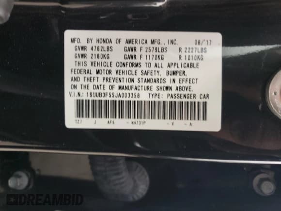 ✅ 2018 Acura TLX Technology • VIN: 19UUB3F55JA003358 • Lot: 89848355. Listed on Copart with 140,755 mi. Free auction sales archive from the USA and detailed vehicle history report at DreamBid. Image 12.