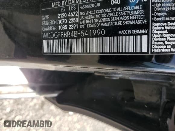 ✅ 2011 Mercedes-Benz C 300 Sport • VIN: WDDGF8BB4BF541990 • Lot: 68858775. Listed on Copart with 127,612 mi. Free auction sales archive from the USA and detailed vehicle history report at DreamBid. Image 10.