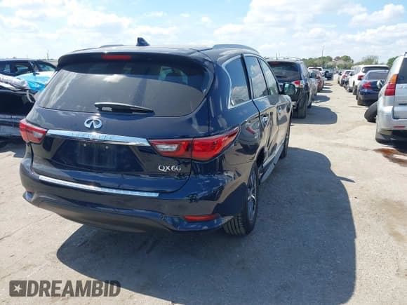 ✅ 2018 Infiniti QX60 • VIN: 5N1DL0MN9JC519610 • Lot: 43400377. Listed on IAAI with 84,510 mi. Free auction sales archive from the USA and detailed vehicle history report at DreamBid. Image 4.