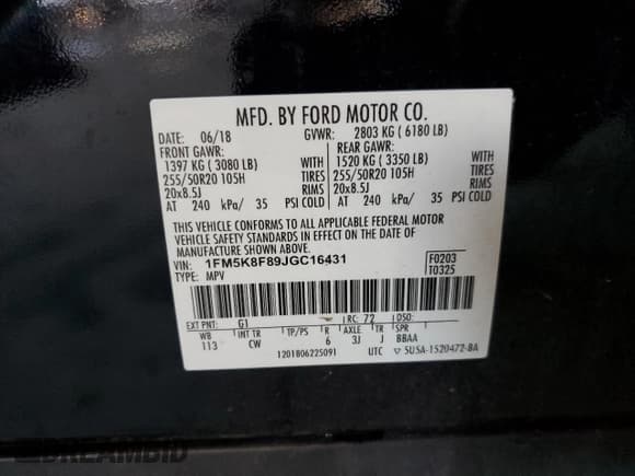 ✅ 2018 Ford Explorer Limited • VIN: 1FM5K8F89JGC16431 • Lot: 93769685. Wystawiony na Copart z przebiegiem 132 487 mil. Bezpłatny archiwum sprzedaży aukcyjnych z USA i szczegółowy raport historii pojazdu na DreamBid. Zdjęcie 13.