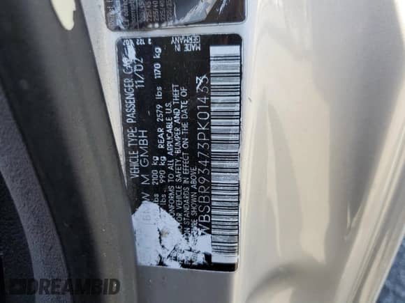 2003 BMW 3 Series M3 с VIN WBSBR93473PK01433, выставлен на аукционе Copart как лот 64591585 с пробегом 128 341 миль миль и Списание • Salvage title. История ставок и продаж доступна на DreamBid. Изображение 12.