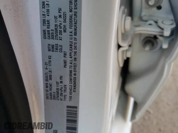 2021 Ram 1500 Big Horn z VIN 1C6SRFFM7MN734355, wystawiony jako Copart lot #62339104 z przebiegiem 100 214 mil mil oraz Czysty tytuł • Clean title. Historia ofert i sprzedaży dostępna na DreamBid. Obrazek 12.