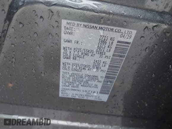 ✅ 2019 Infiniti QX60 Luxe • VIN: 5N1DL0MM3KC567161 • Lot: 43725408. Wystawiony na IAAI z przebiegiem 128 410 mil. Bezpłatny archiwum sprzedaży aukcyjnych z USA i szczegółowy raport historii pojazdu na DreamBid. Zdjęcie 9.