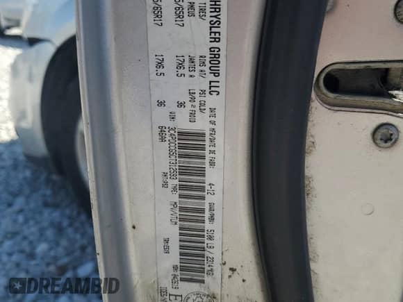 2012 Dodge Journey SXT с VIN 3C4PDCCG5CT312593, выставлен на аукционе Copart как лот 70465705 с пробегом 169 654 миль миль и Чистый • Clean title. История ставок и продаж доступна на DreamBid. Изображение 12.