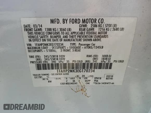 ✅ 2014 Ford Police Interceptor • VIN: 1FAHP2MK3EG170234 • Лот: 59067844. Опубликован ранее на Copart с пробегом 79 393 миль. Бесплатный доступ к архиву аукционных продаж из США и подробный отчёт об истории автомобиля на DreamBid. Изображение 12.