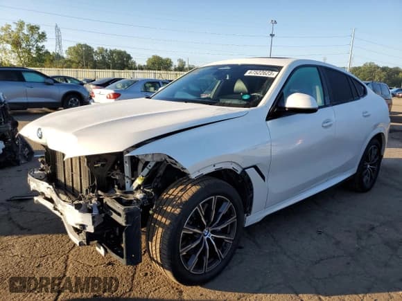 ✅ 2021 BMW X6 xDrive40i • VIN: 5UXCY6C09M9E45232 • Лот: 67522623. Опубликован ранее на Copart с пробегом 59 629 миль. Бесплатный доступ к архиву аукционных продаж из США и подробный отчёт об истории автомобиля на DreamBid. Изображение 1.