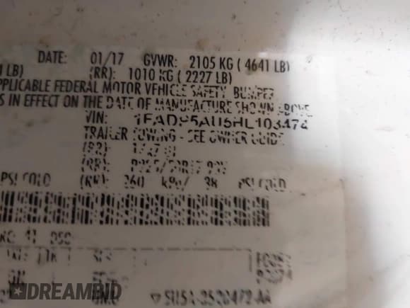 ✅ 2017 Ford C-Max SE • VIN: 1FADP5AU5HL103474 • Lot: 43406986. Wystawiony na IAAI z przebiegiem 145 014 mil. Bezpłatny archiwum sprzedaży aukcyjnych z USA i szczegółowy raport historii pojazdu na DreamBid. Zdjęcie 9.