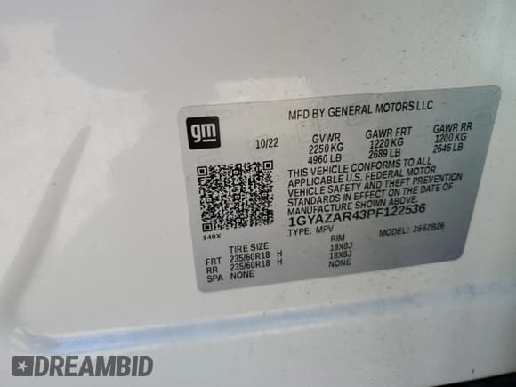 ✅ 2023 Cadillac XT4 FWD Luxury • VIN: 1GYAZAR43PF122536 • Лот: 54873925. Опубликован ранее на Copart с пробегом 67 775 миль. Бесплатный доступ к архиву аукционных продаж из США и подробный отчёт об истории автомобиля на DreamBid. Изображение 13.