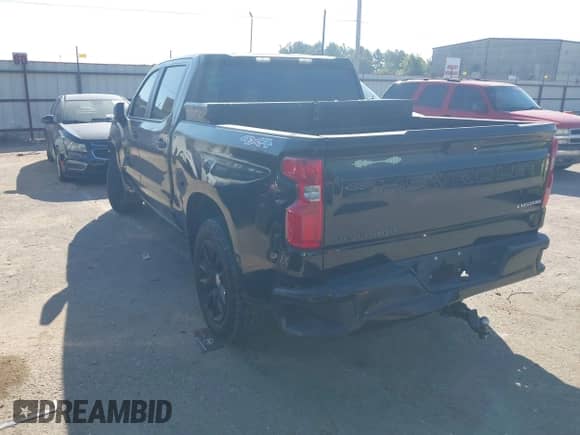 2021 Chevrolet Silverado 1500 Custom with VIN 3GCPYBEK2MG185408, listed as a IAAI auction lot 43356582 with 98,706 mi miles and . Bid and sale history available at DreamBid. Image 3.