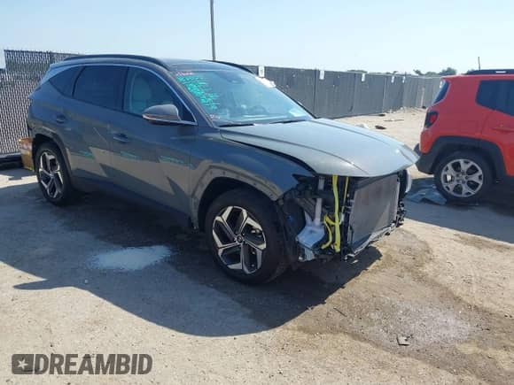 2024 Hyundai Tucson Limited with VIN 5NMJE3DE7RH401636, listed as a IAAI auction lot 43006616 with 9,688 mi miles and . Bid and sale history available at DreamBid. Image 1.