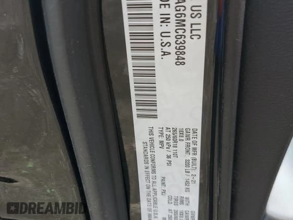 ✅ 2021 Dodge Durango SXT • VIN: 1C4RDHAG6MC639848 • Lot: 66185205. Listed on Copart with Not provided. Free auction sales archive from the USA and detailed vehicle history report at DreamBid. Image 13.