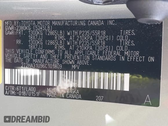 ✅ 2006 Lexus RX 330 • VIN: 2T2HA31U96C101809 • Лот: 43078592. Опубликован ранее на IAAI с пробегом 167 628 миль. Бесплатный доступ к архиву аукционных продаж из США и подробный отчёт об истории автомобиля на DreamBid. Изображение 9.