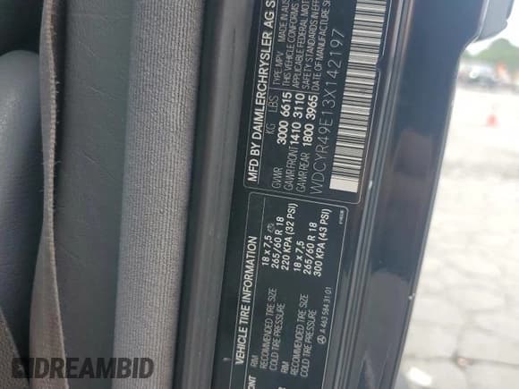 ✅ 2003 Mercedes-Benz G 500 • VIN: WDCYR49E13X142197 • Lot: 64549325. Wystawiony na Copart z przebiegiem 184 314 mil. Bezpłatny archiwum sprzedaży aukcyjnych z USA i szczegółowy raport historii pojazdu na DreamBid. Zdjęcie 13.