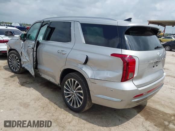 2025 Hyundai Palisade Calligraphy with VIN KM8R74GE9SU887116, listed as a IAAI auction lot 42115358 with 954 mi miles and . Bid and sale history available at DreamBid. Image 3.