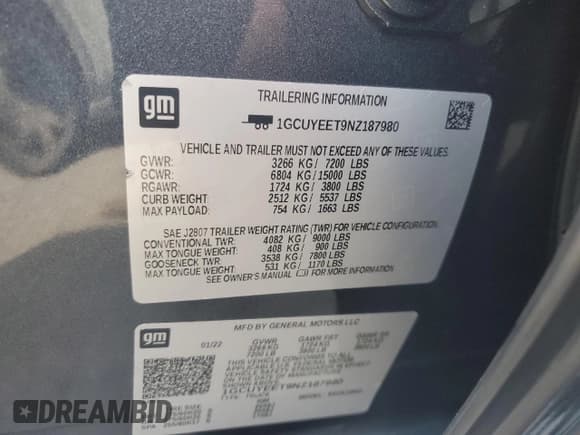 ✅ 2022 Chevrolet Silverado 1500 RST • VIN: 1GCUYEET9NZ187980 • Лот: 60910634. Опубликован ранее на Copart с пробегом 13 240 миль. Бесплатный доступ к архиву аукционных продаж из США и подробный отчёт об истории автомобиля на DreamBid. Изображение 12.