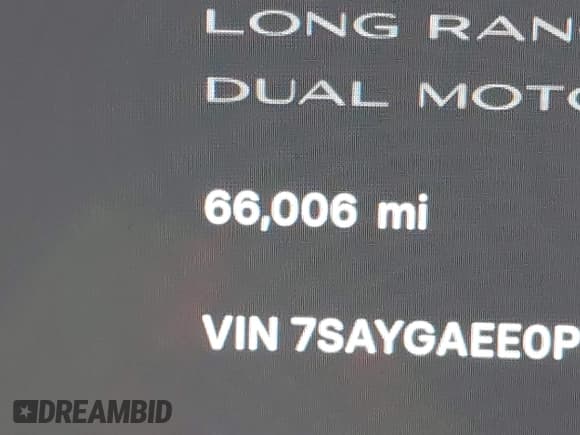 ✅ 2023 Tesla Model Y Long Range • VIN: 7SAYGAEE0PF641138 • Lot: 43538539. Listed on IAAI with 66,006 mi. Free auction sales archive from the USA and detailed vehicle history report at DreamBid. Image 16.