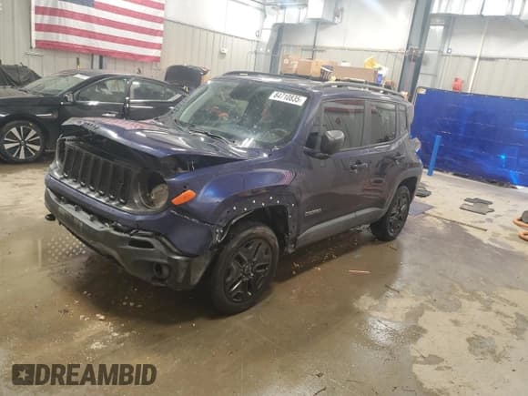 ✅ 2018 Jeep Renegade Upland • VIN: ZACCJBAB6JPJ06774 • Lot: 84710835. Wystawiony na Copart z przebiegiem 105 702 mil. Bezpłatny archiwum sprzedaży aukcyjnych z USA i szczegółowy raport historii pojazdu na DreamBid. Zdjęcie 1.