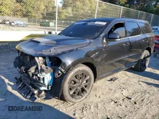 2018 Dodge Durango R/T with VIN 1C4SDJCT8JC232645, listed as a Copart auction lot 85831825 with 72,808 mi miles and Salvage title. Bid and sale history available at DreamBid. Image 1.