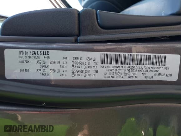 ✅ 2020 Jeep Grand Cherokee Limited X • VIN: 1C4RJFBG9LC101655 • Lot: 42788228. Listed on IAAI with 69,638 mi. Free auction sales archive from the USA and detailed vehicle history report at DreamBid. Image 9.