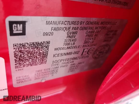 ✅ 2021 Chevrolet Silverado 1500 LT Trail Boss • VIN: 1GCPYFED8MZ100189 • Lot: 69197624. Wystawiony na Copart z przebiegiem 41 555 mil. Bezpłatny archiwum sprzedaży aukcyjnych z USA i szczegółowy raport historii pojazdu na DreamBid. Zdjęcie 12.