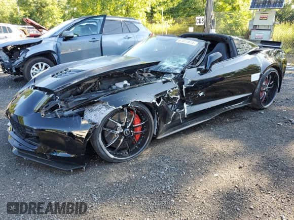 2015 Chevrolet Corvette Z06 3LZ z VIN 1G1YT2D69F5601500, wystawiony jako Copart lot #78839054 z przebiegiem Nie podano mil oraz Szkoda całkowita • Salvage title. Historia ofert i sprzedaży dostępna na DreamBid. Obrazek 1.